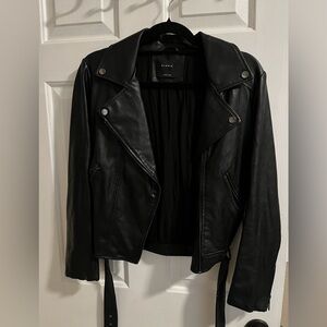 Elodie Faux Leather Moto Jacket Size Medium